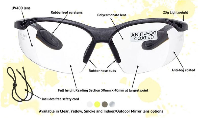 voltX Constructor SAFETY READERS Full Lens Reading Safety Glasses CE EN166f ce 